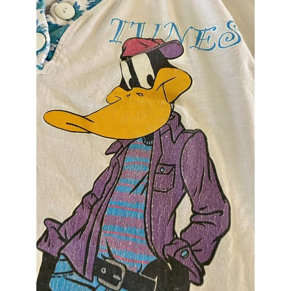 Looney Tunes 1994 Sun Sportswear Large Shirt Vintage Daffy Duck Tweety Bugs READ - Picture 13 of 16